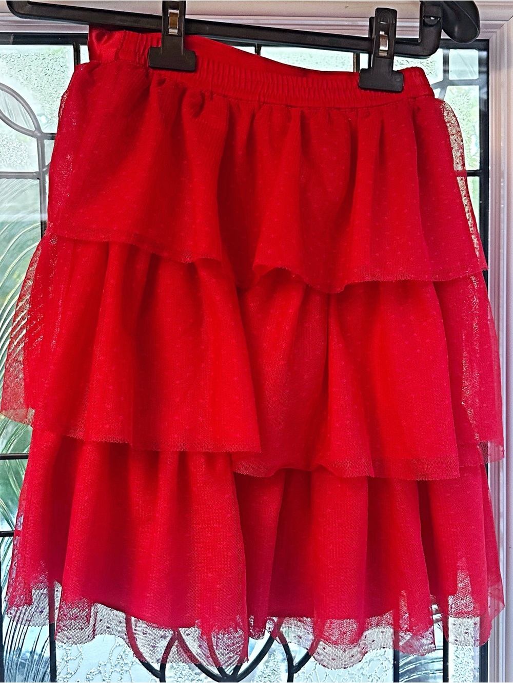 Janie and Jack Red Tiered Tulle Skirt - Picture 2 of 6